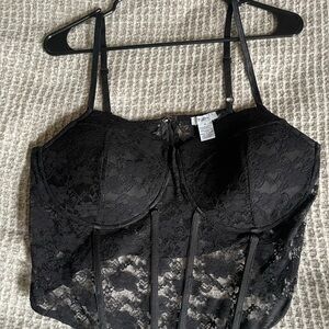 Rue21 Black Lace Bustier Top